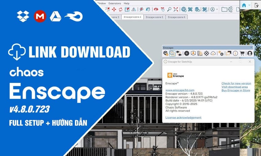 Download Enscape 4.8 Full Crack Active Tải Free Ổn Định 100%