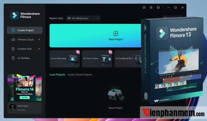 Download Filmora 13 Full Crack Edit Video AI Cho Máy Tính