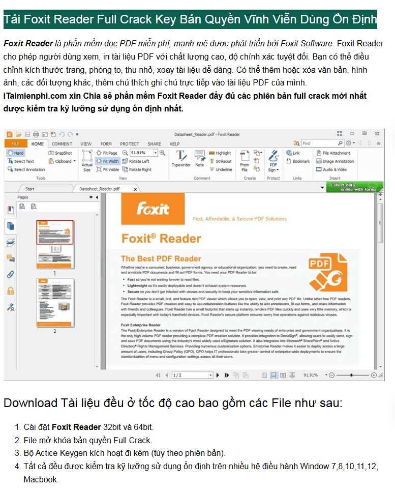 Download Foxit Reader PDF Full Crack Mới Nhất News